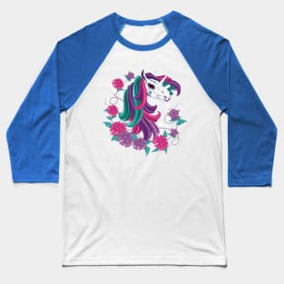 Day Of The Dead Carnival Unicorn Baseball T-Shirt